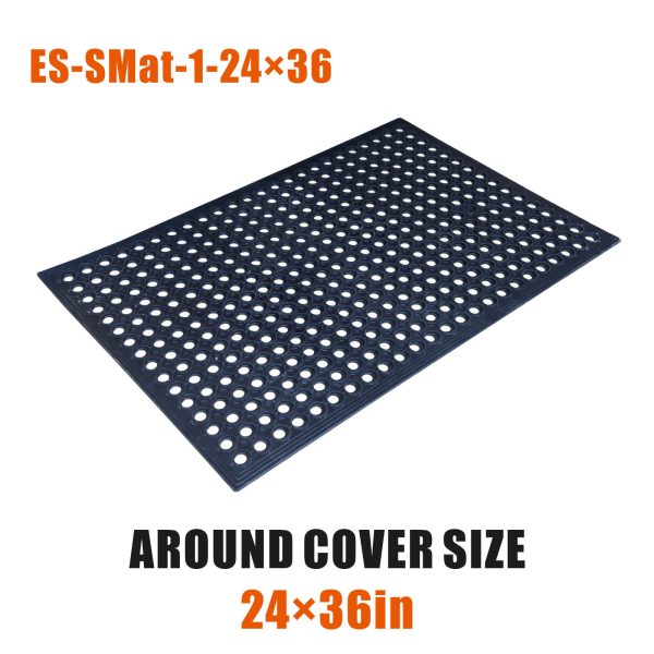 Anti-FatigueRubber Workplace Mat: 36"x24" Single Piece