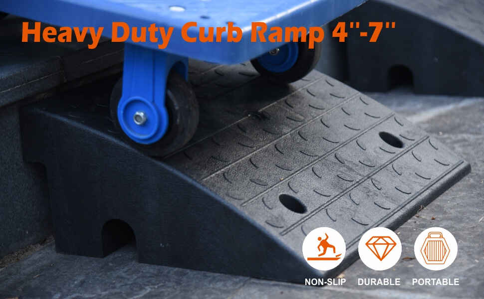 Anti-Slip Pattern Design; 4”-7” Height for options; Durable rubber construction supports up to 100000 lbs;