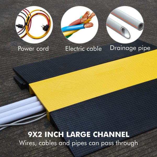 9X2 Inch Large channel； Wires, cables and pipes can pass through；