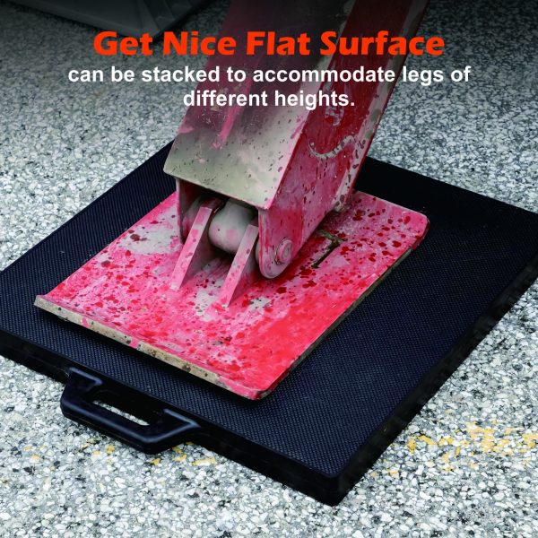 Get Nice Flat Surface: can be stacked to accommodate legs of different heights.