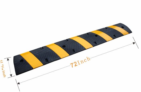 6Ft Speed Bump with Install Kits Product Dimension.